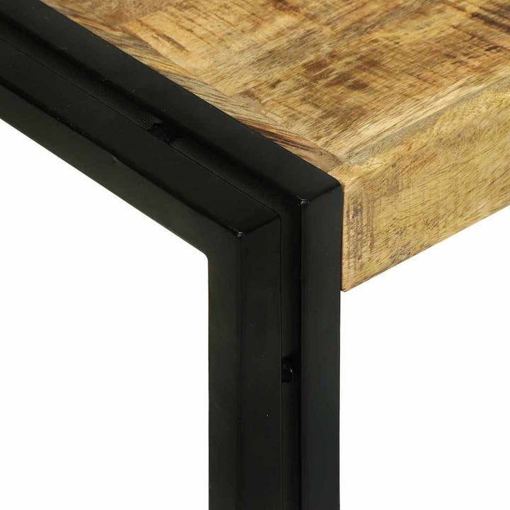 Nesting Bord 3 pcs Brun og sort Massiv mango træ og metal