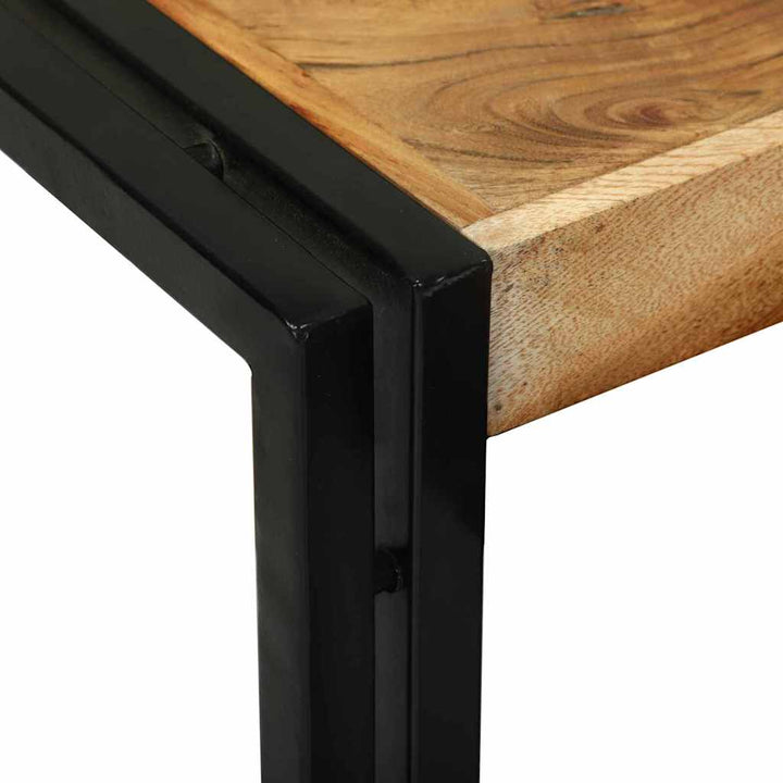 Nesting Bord 3 pcs Brun og sort Massivt akacietræ og metal