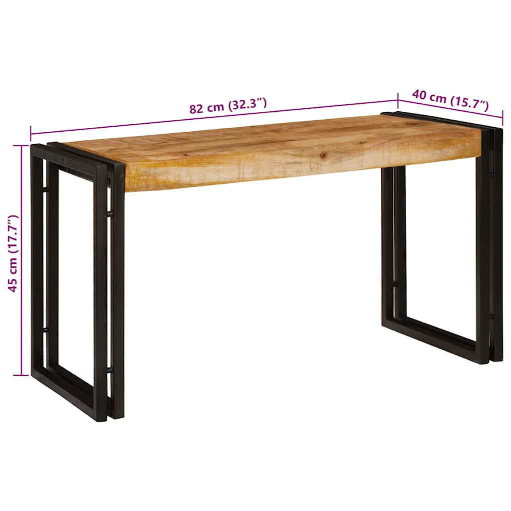 Nesting Bord 3 pcs Brun og sort Massiv mango træ og metal