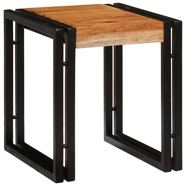 Nesting Bord 3 pcs Brun og sort Massivt akacietræ og metal