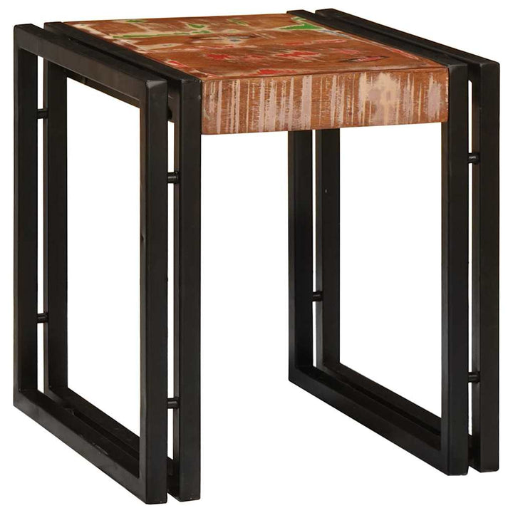 Nesting Bord 3 pcs Brun og sort Massiv genanvendt træ og metal