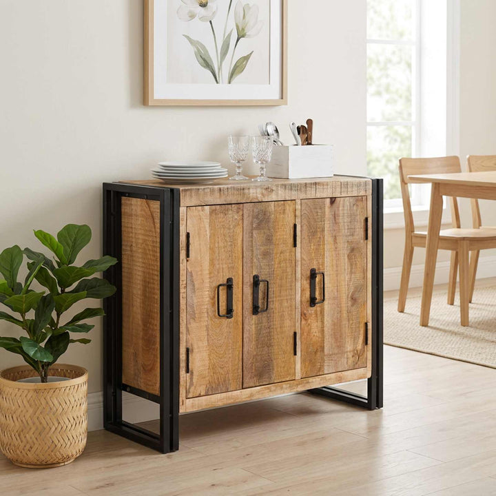 Sideboard Brun 80 x 33 x 70 cm Massivt mangotræ