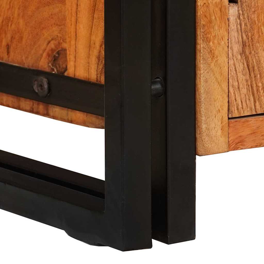 TV-skab med hylde Brun 120 x 33 x 50 cm Massivt akacietræ