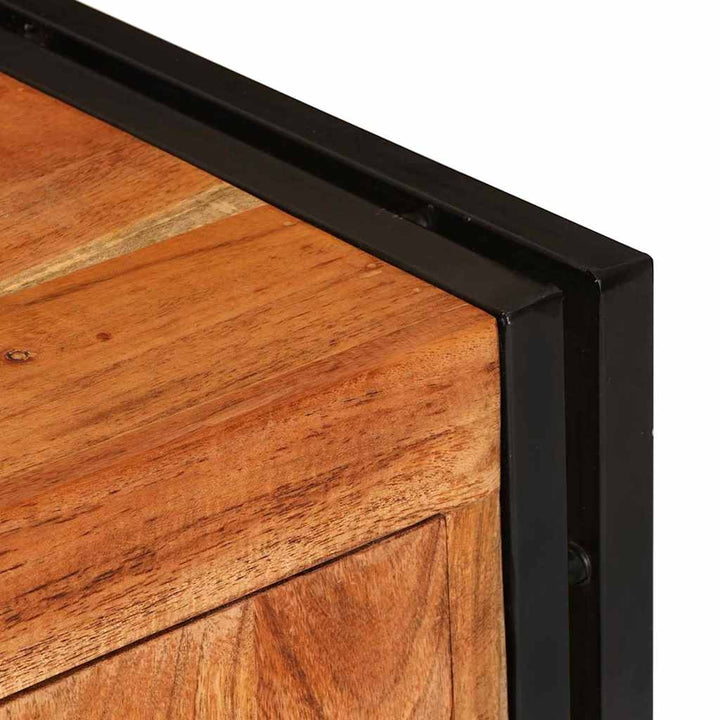 TV-skab med hylde Brun 120 x 33 x 50 cm Massivt akacietræ