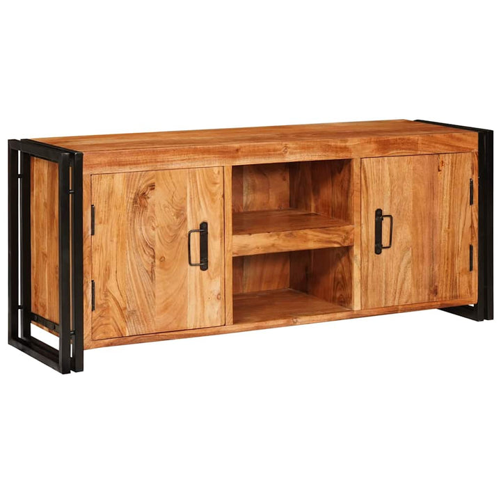 TV-skab med hylde Brun 120 x 33 x 50 cm Massivt akacietræ