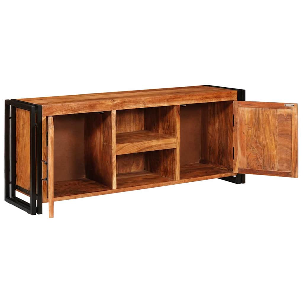 TV-skab med hylde Brun 120 x 33 x 50 cm Massivt akacietræ