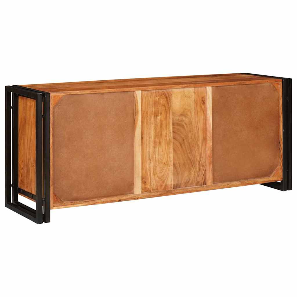 TV-skab med hylde Brun 120 x 33 x 50 cm Massivt akacietræ