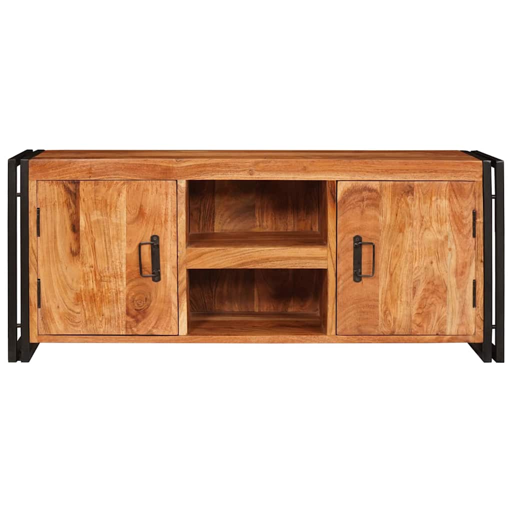 TV-skab med hylde Brun 120 x 33 x 50 cm Massivt akacietræ
