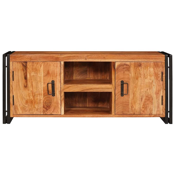 TV-skab med hylde Brun 120 x 33 x 50 cm Massivt akacietræ