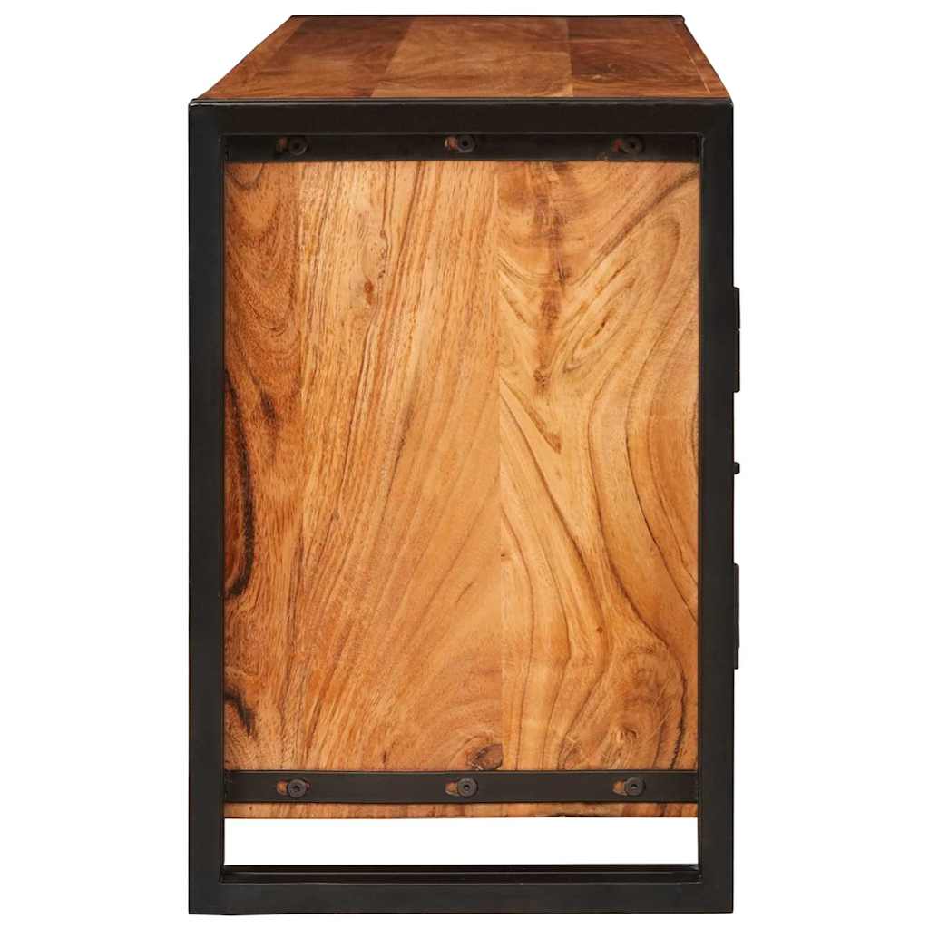 TV-skab med hylde Brun 120 x 33 x 50 cm Massivt akacietræ