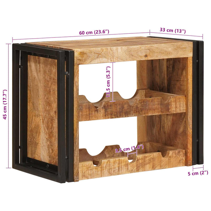 Vinfad Brun 60 x 45 x 33 cm Solid Grov Mango Træ