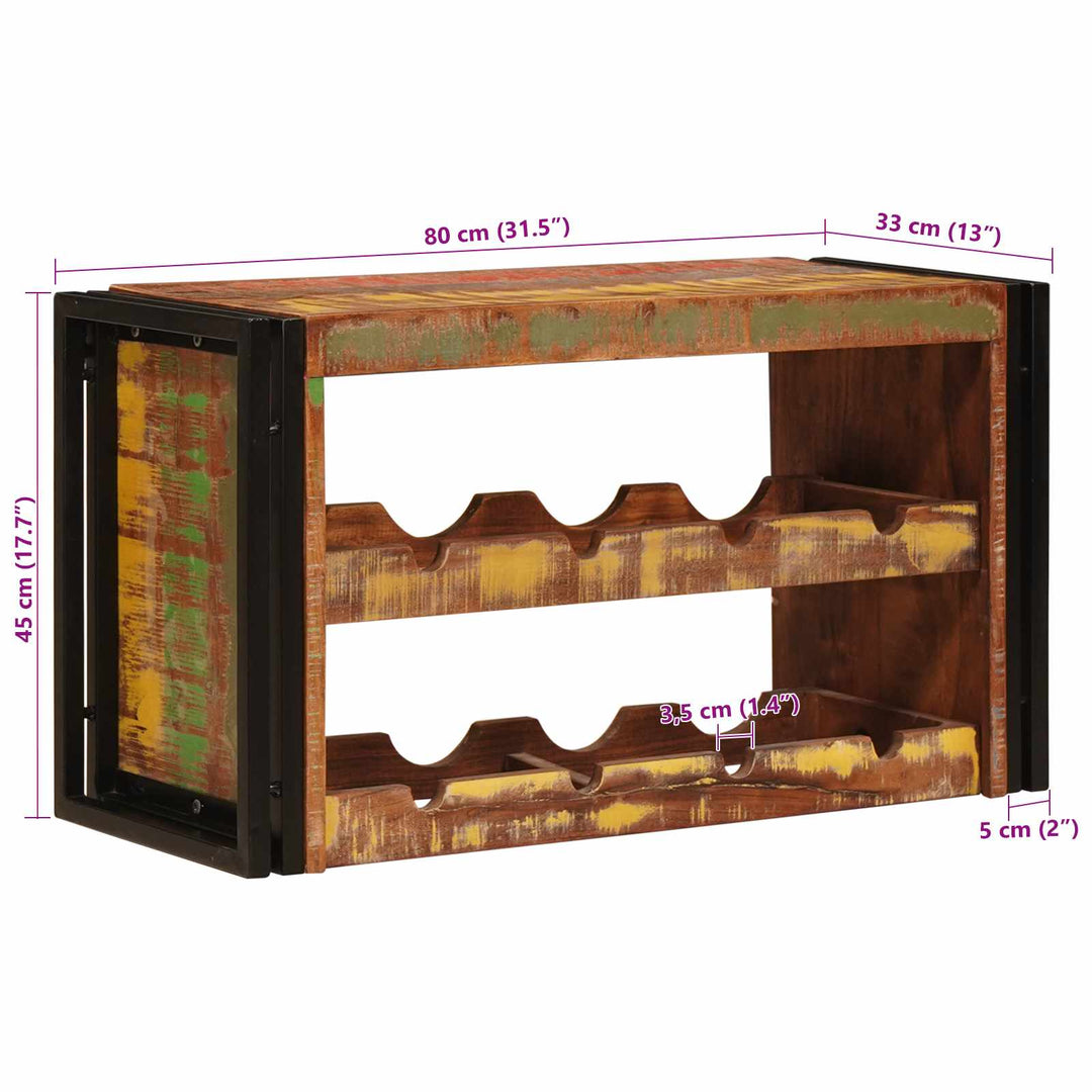 Vinfad Brun 100 x 45 x 33 cm Solid genvundet træ