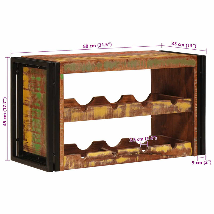 Vinfad Brun 100 x 45 x 33 cm Solid genvundet træ