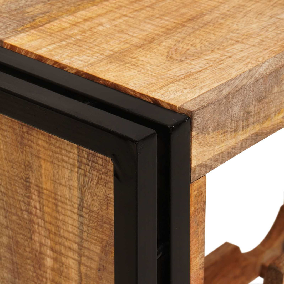 Vinfad Brun 100 x 45 x 33 cm Solid Grov Mango Træ