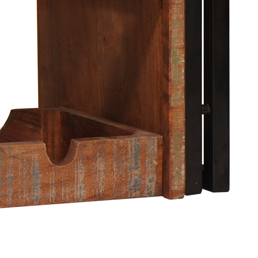 Vinfad Brun 100 x 45 x 33 cm Solid genvundet træ