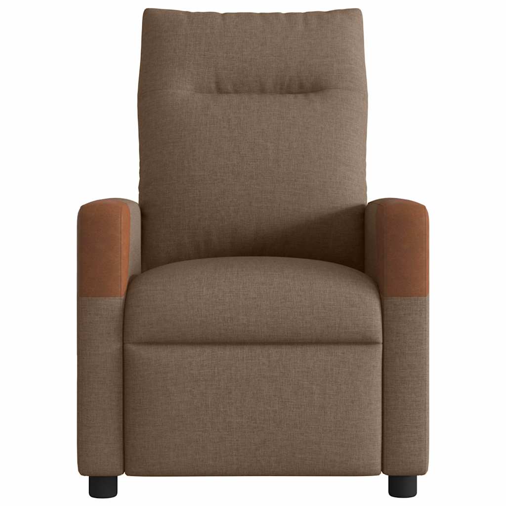 eldrevet massagestol stof brun