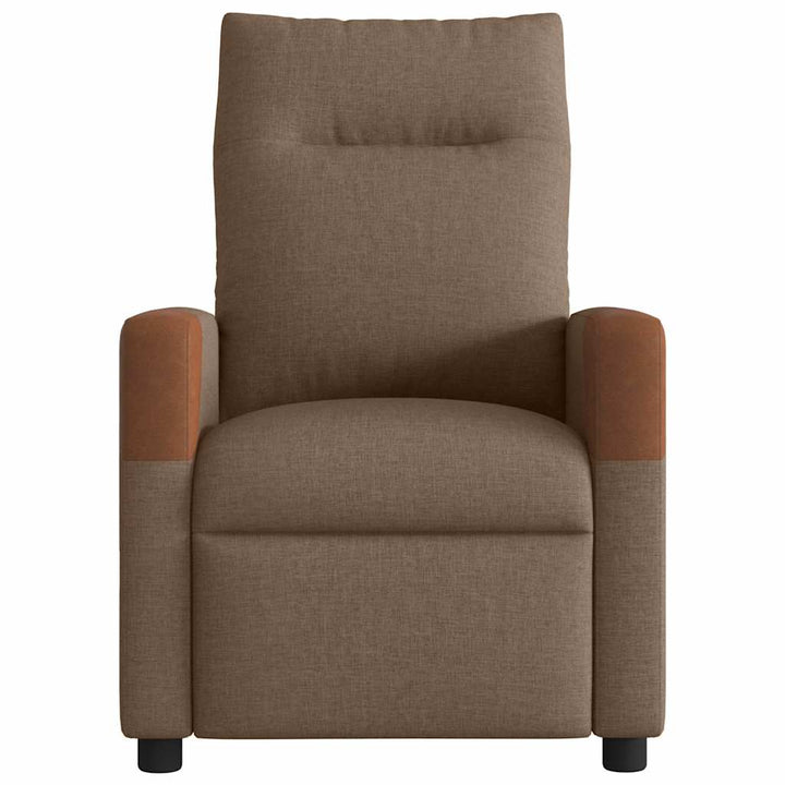 eldrevet massagestol stof brun