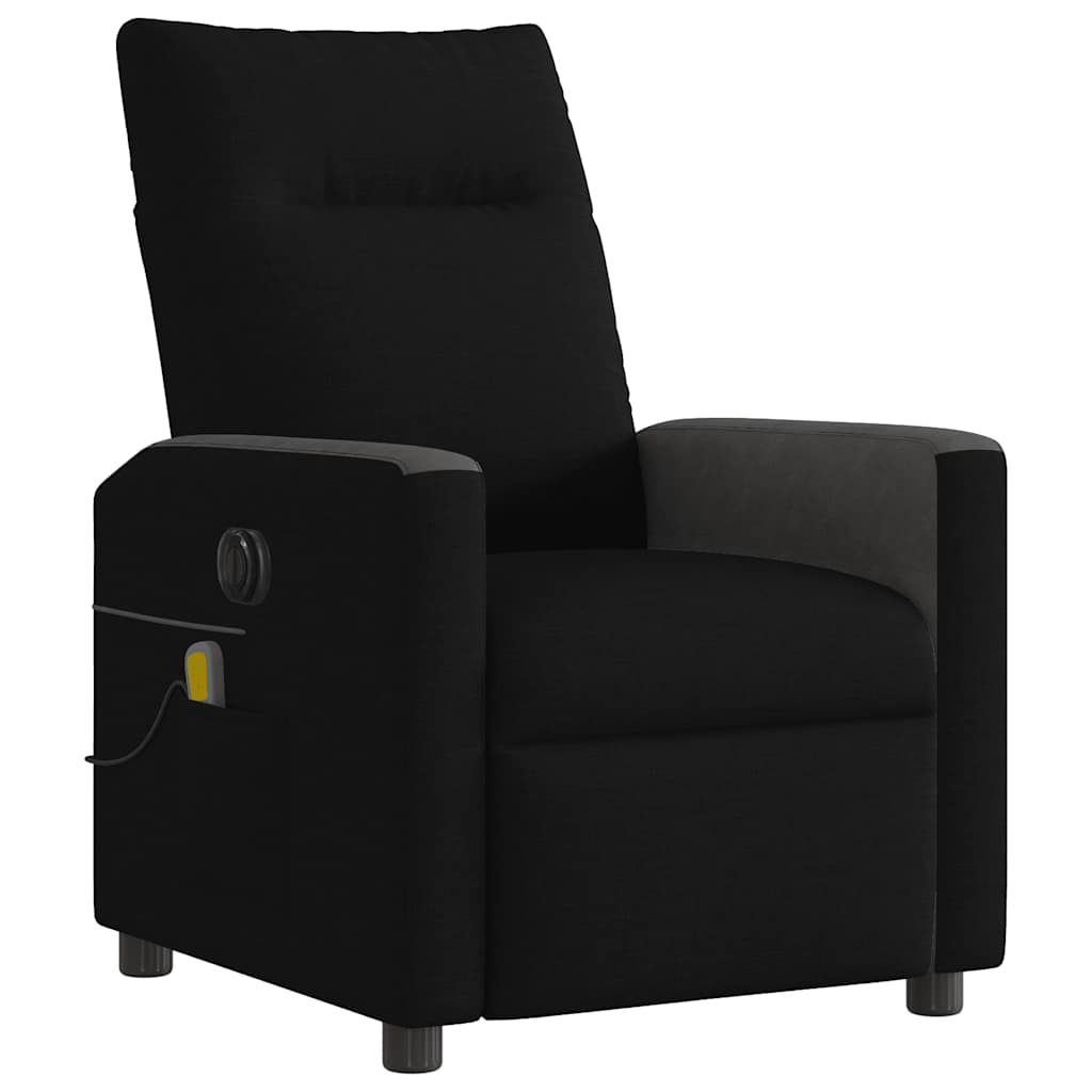eldrevet massagestol stof sort