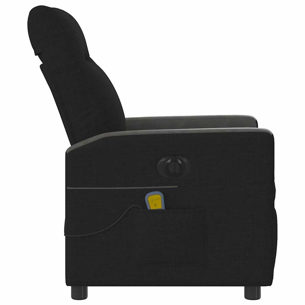 eldrevet massagestol stof sort