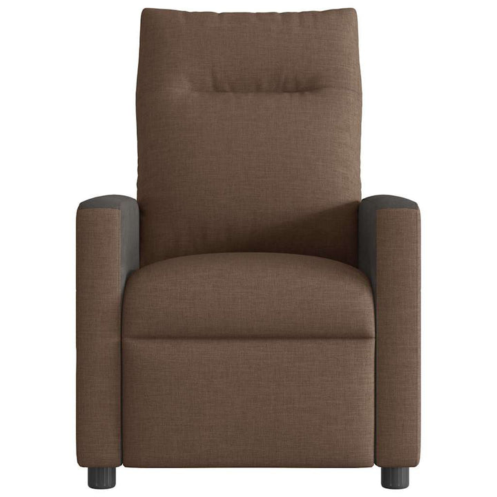 eldrevet massagestol stof brun