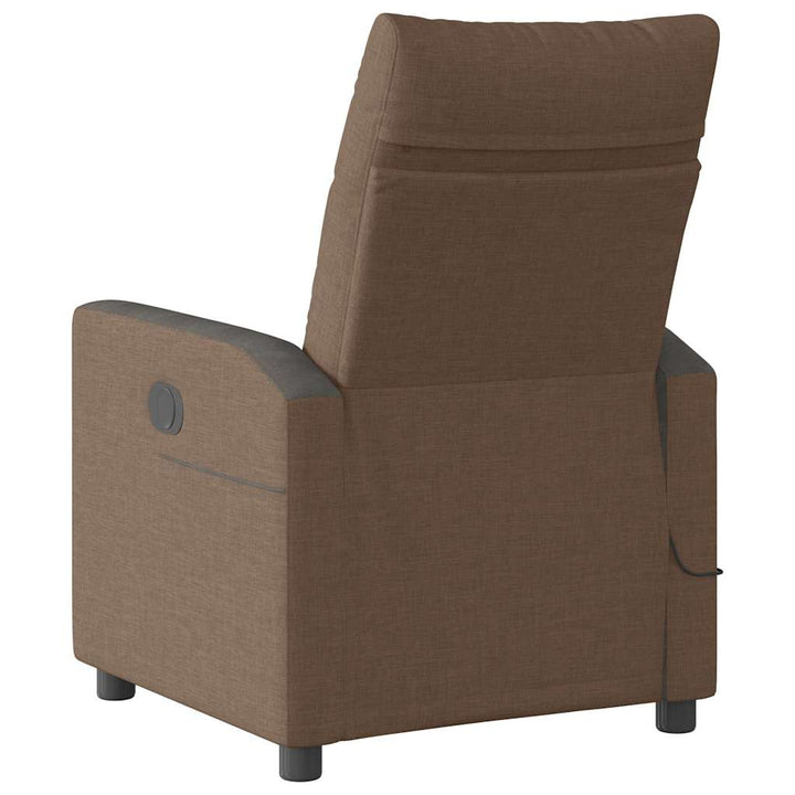 eldrevet massagestol stof brun