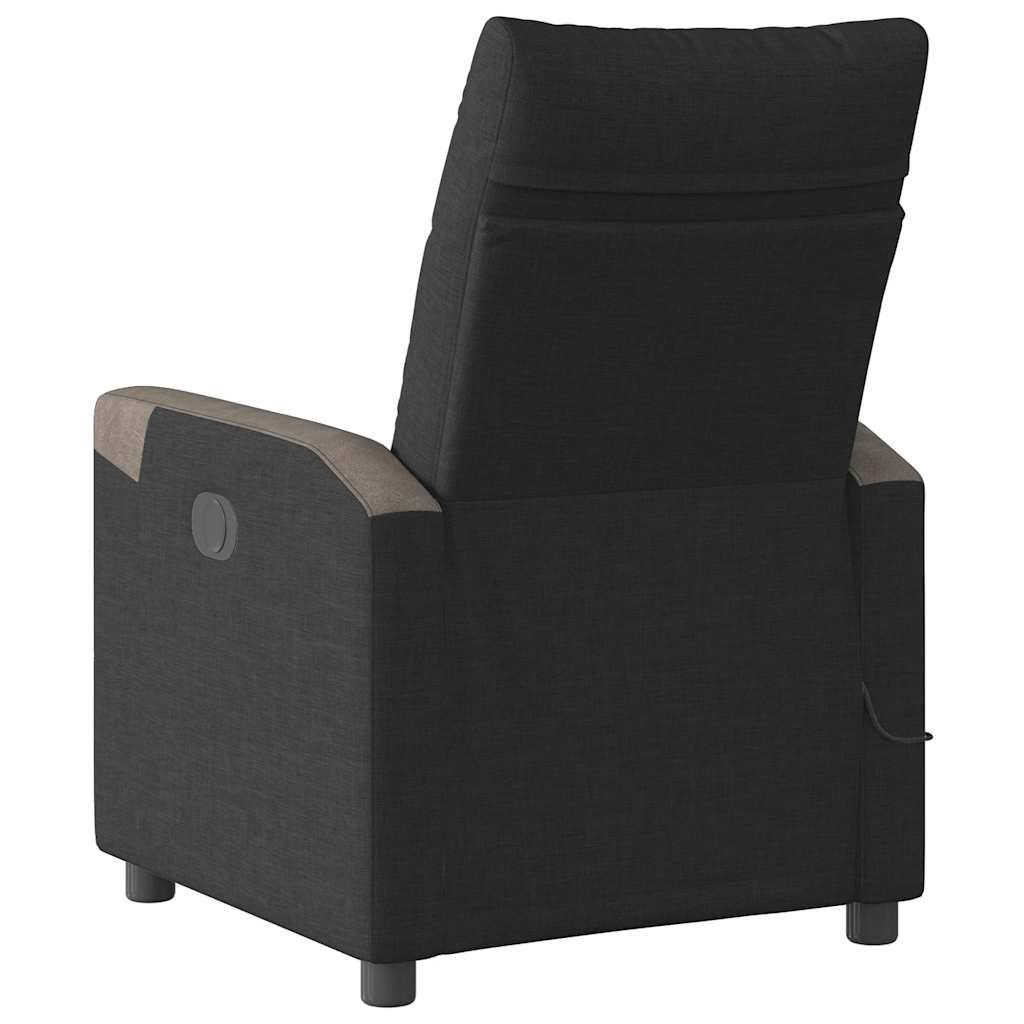 eldrevet massagestol stof sort