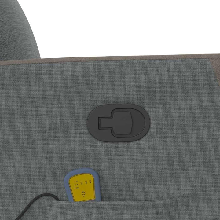 løftestol med massagefunktion stof mørkegrå