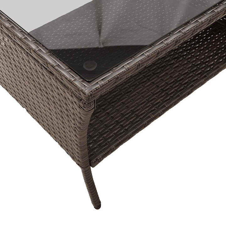 sofasæt til haven 6 dele med hynder polyrattan brun