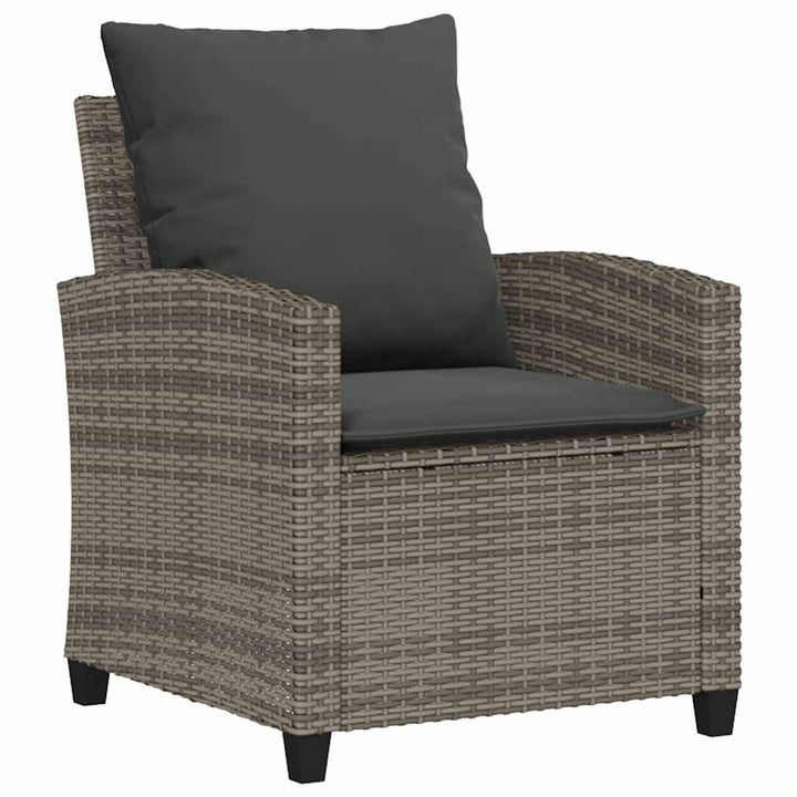sofasæt til haven 6 dele med hynder polyrattan grå