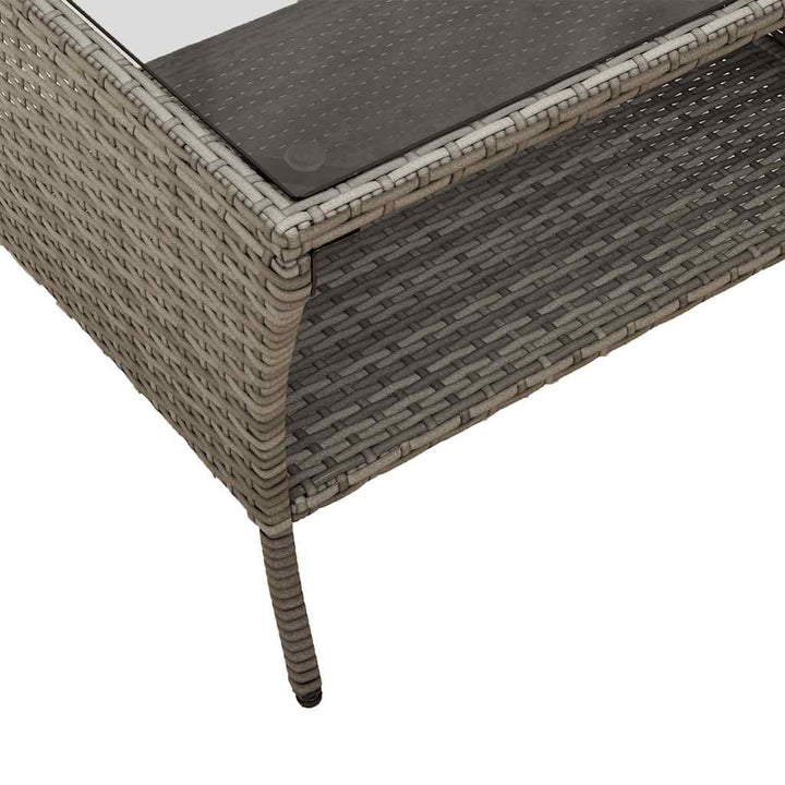 sofasæt til haven 6 dele med hynder polyrattan grå