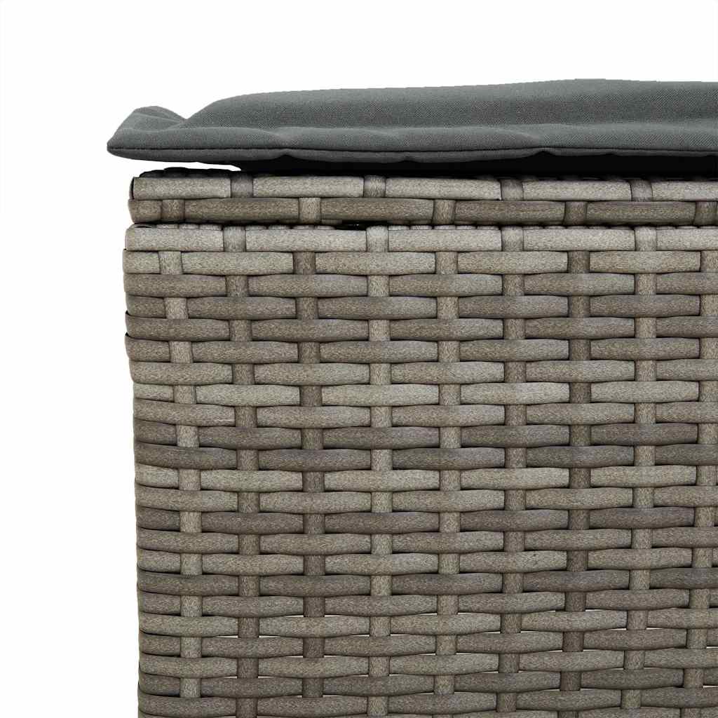 sofasæt til haven 6 dele med hynder polyrattan grå