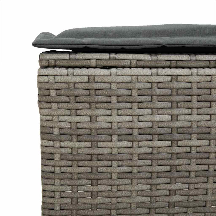 sofasæt til haven 6 dele med hynder polyrattan grå