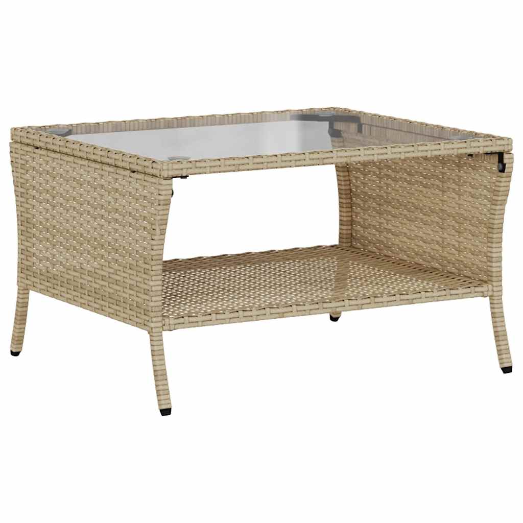 sofasæt til haven 6 dele med hynder polyrattan beige