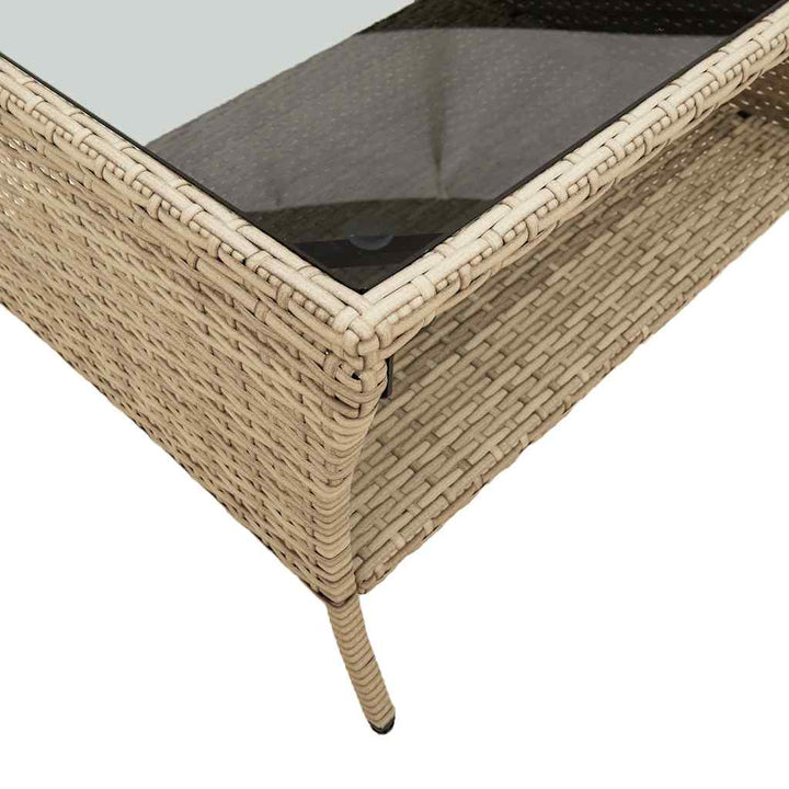 sofasæt til haven 6 dele med hynder polyrattan beige