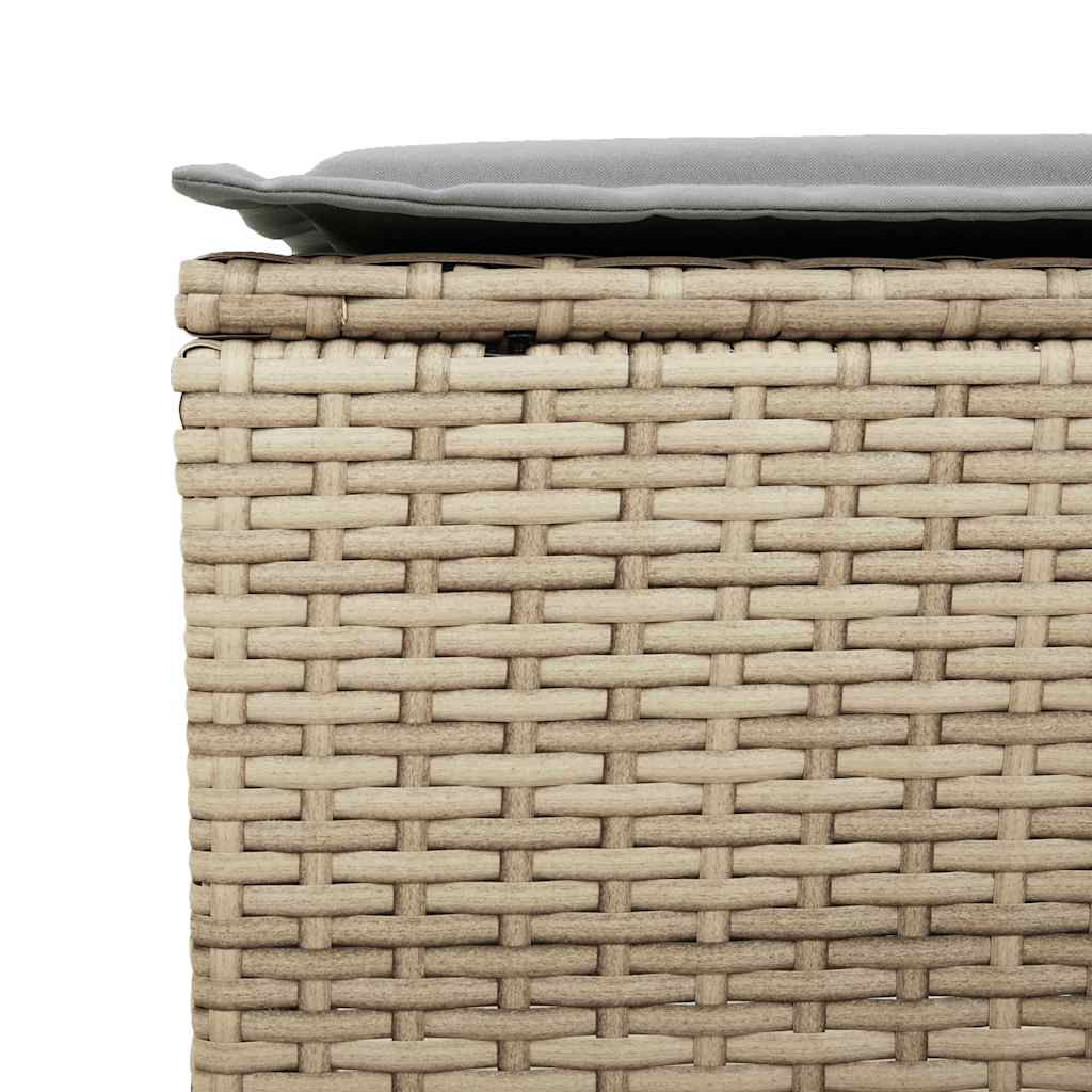 sofasæt til haven 6 dele med hynder polyrattan beige