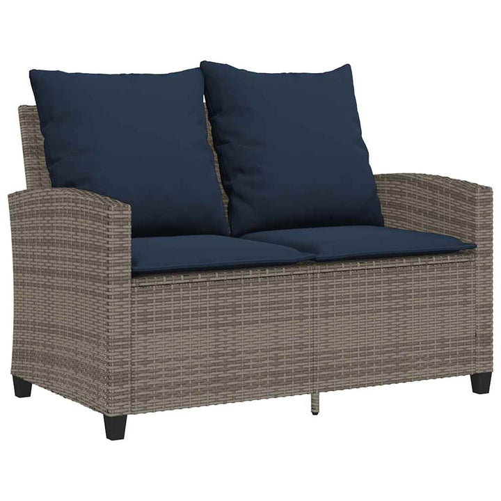 sofasæt til haven 6 dele med hynder polyrattan grå