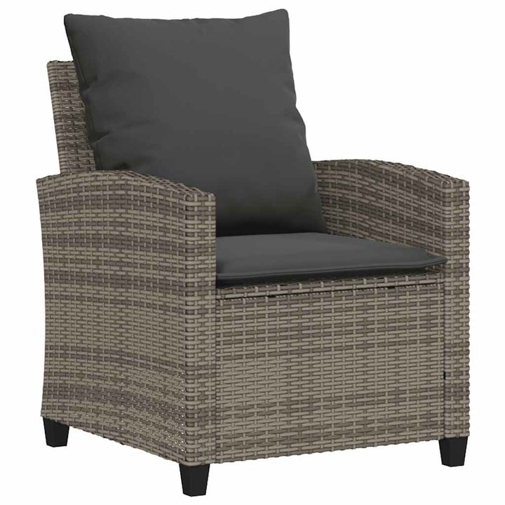 sofasæt til haven 6 dele med hynder polyrattan grå