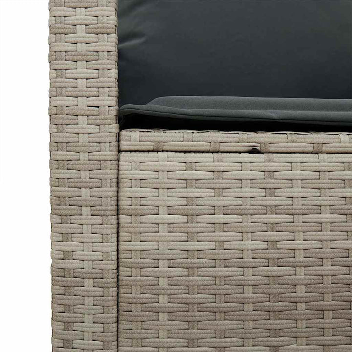 sofasæt til haven 6 dele med hynder polyrattan lysegrå