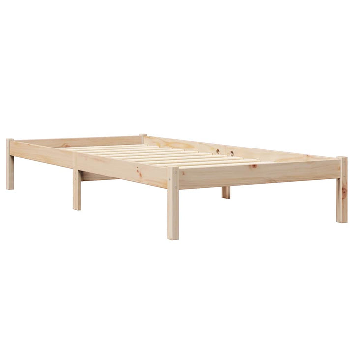 seng med reol uden madras 90x200 cm massivt fyrretræ