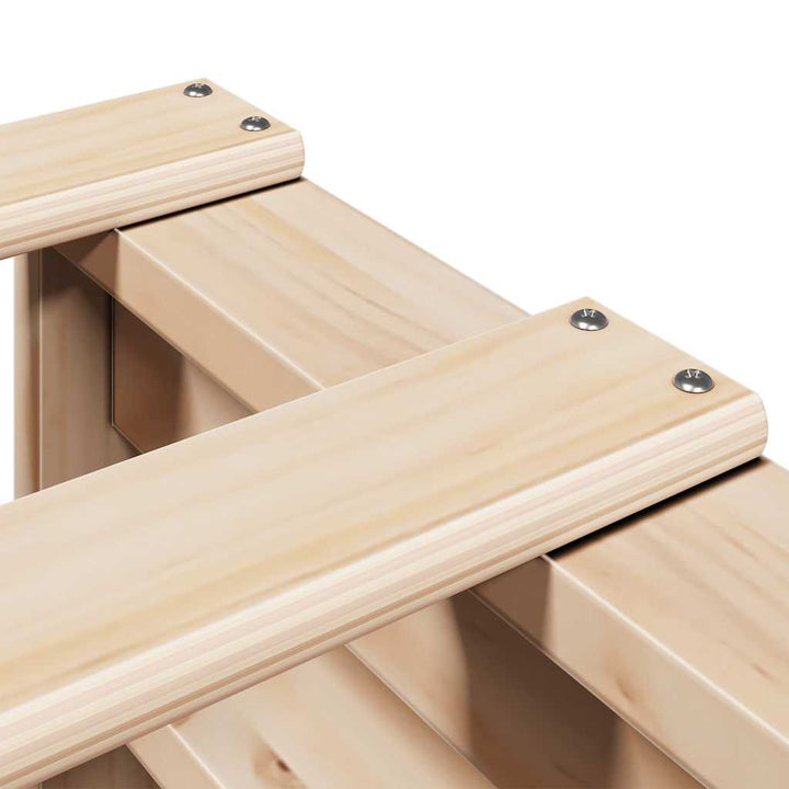 seng med reol uden madras 90x190 cm massivt fyrretræ