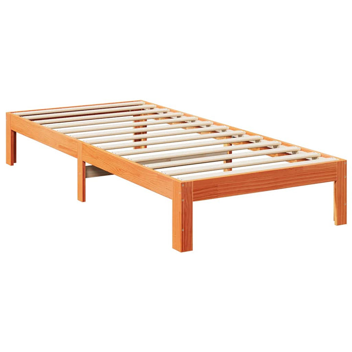 sengeramme uden madras 240x200 cm massivt fyrretræ gyldenbrun