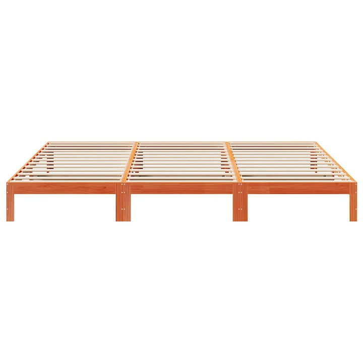 sengeramme uden madras 240x200 cm massivt fyrretræ gyldenbrun