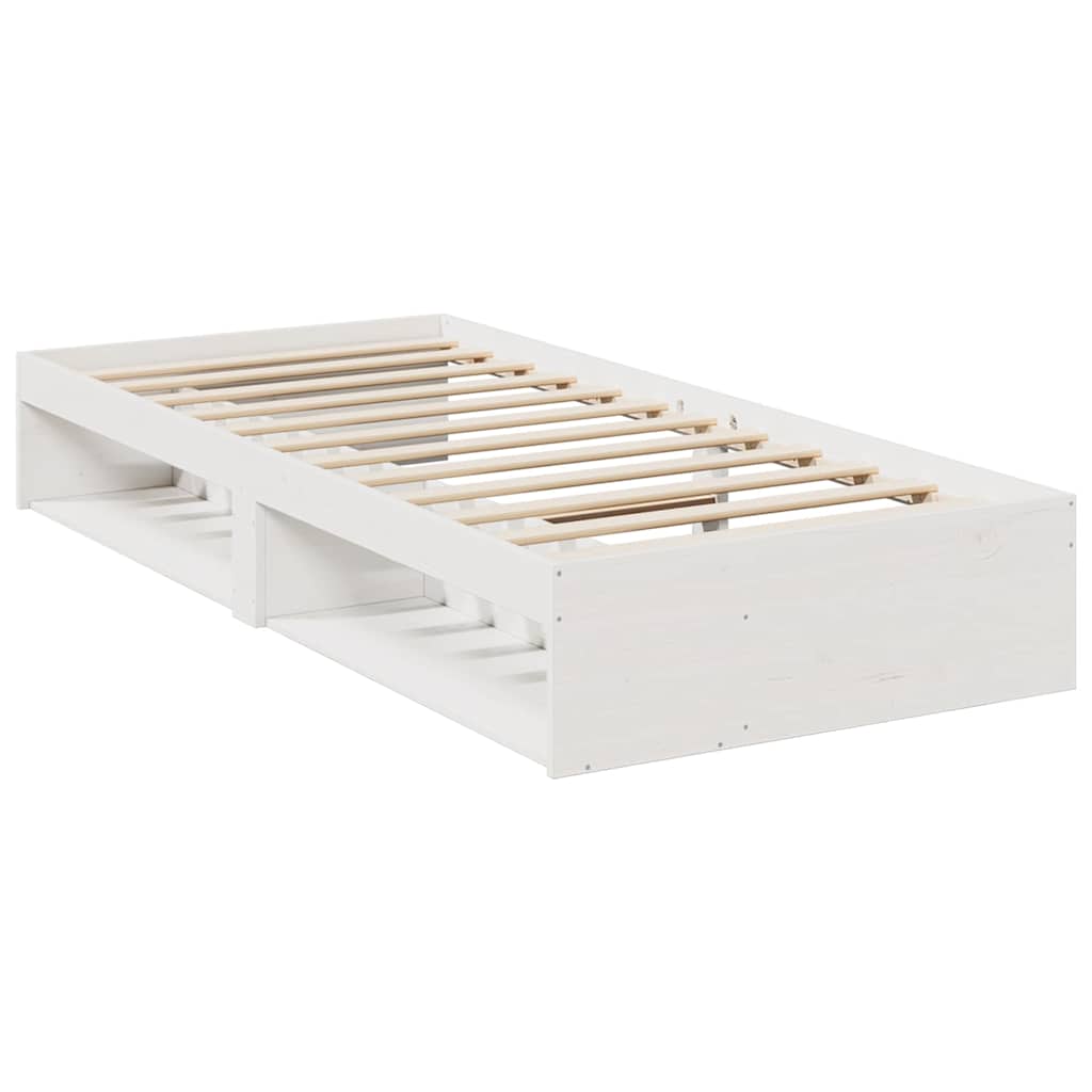 daybed uden madras 100x200 cm massivt fyrretræ hvid
