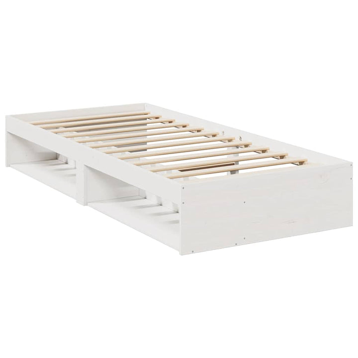 daybed uden madras 100x200 cm massivt fyrretræ hvid