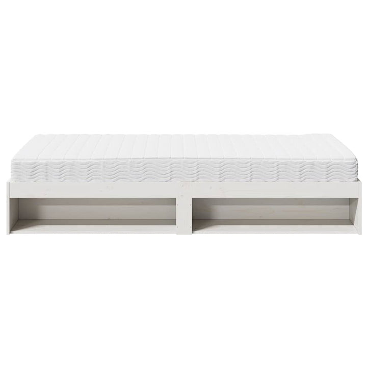 daybed uden madras 100x200 cm massivt fyrretræ hvid