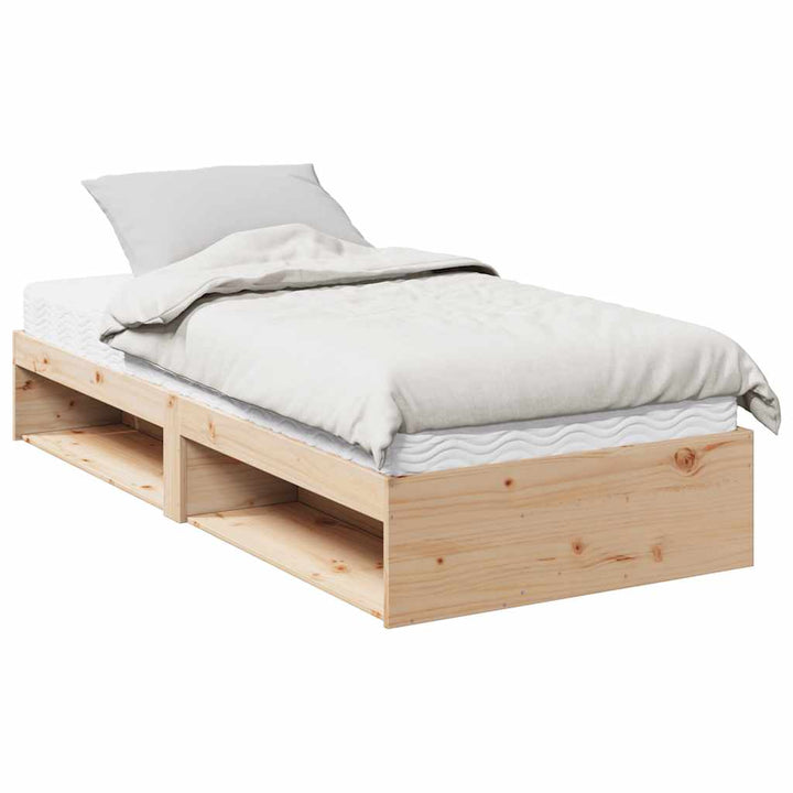 daybed med madras 80x200 cm massivt fyrretræ