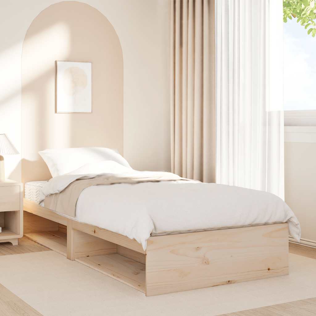 daybed med madras 80x200 cm massivt fyrretræ