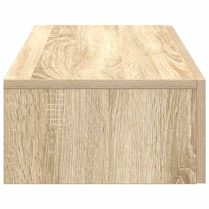væghylde med skuffer 80x33x17 cm konstrueret træ sonoma-eg
