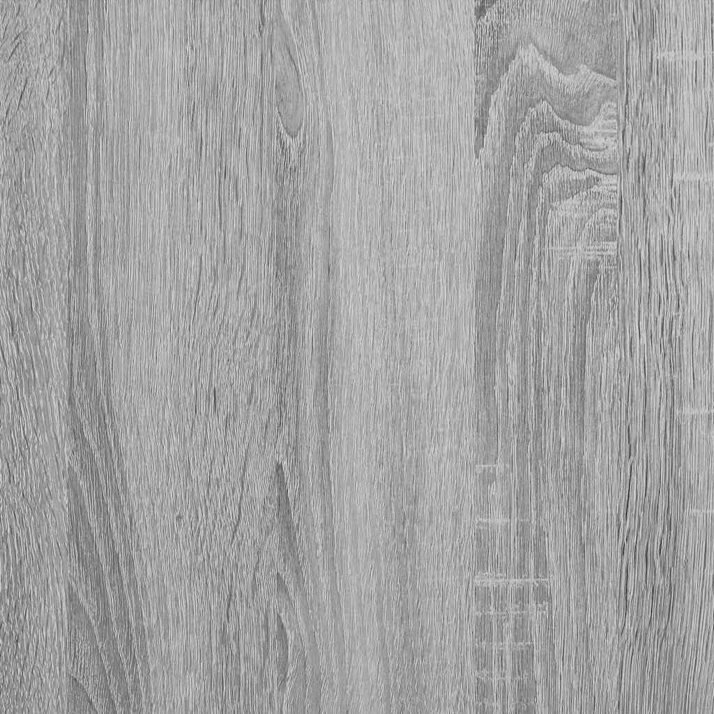 vægreol med 7 rum konstrueret træ grå sonoma-eg