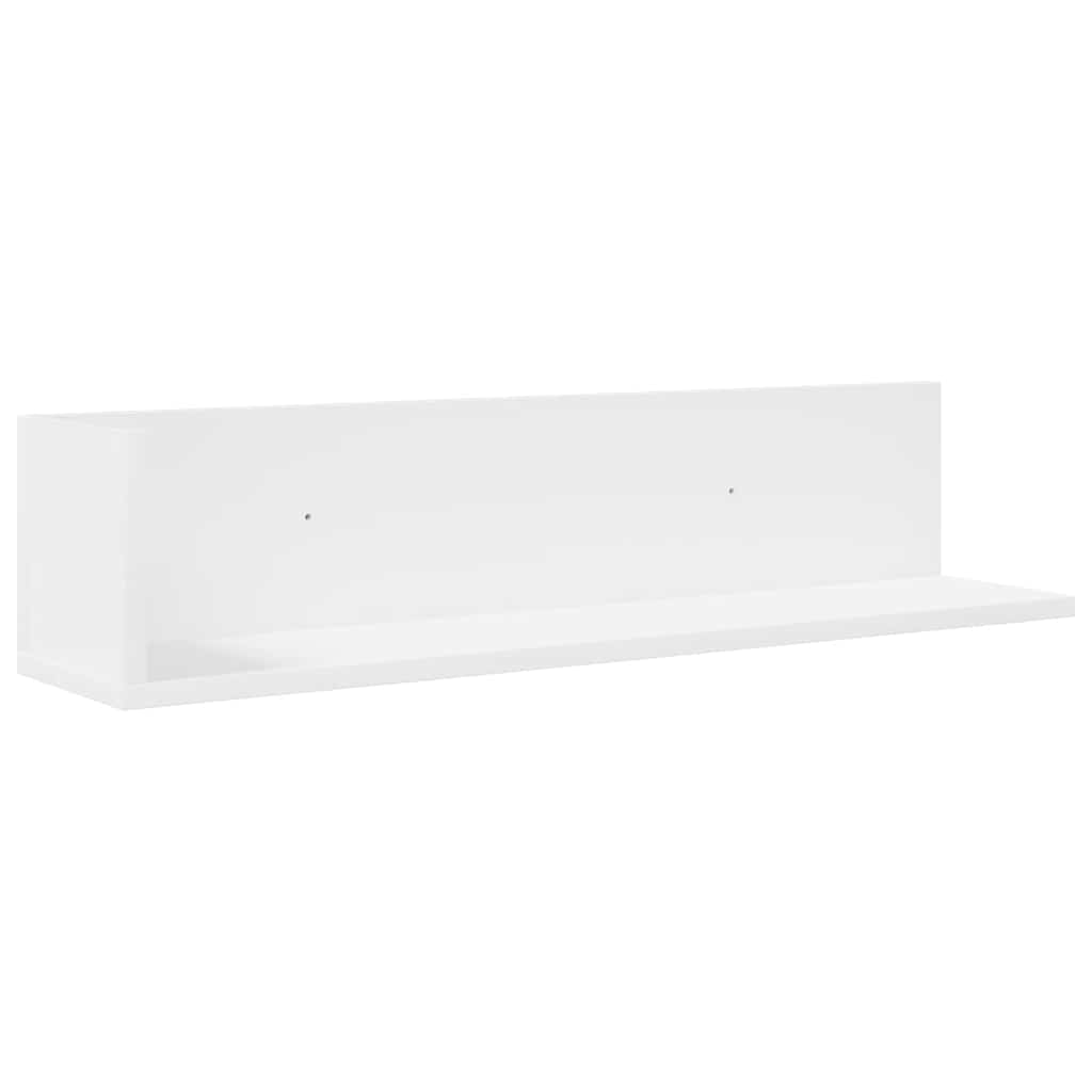 væghylder 2 stk. 75x16,5x16,5 cm spånplader hvid